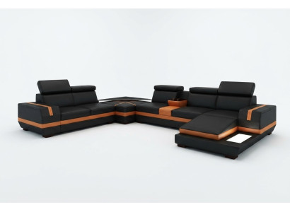 Divano in pelle Divano Paesaggio abitativo a forma di U Design Moderno Divano angolare Design 5099