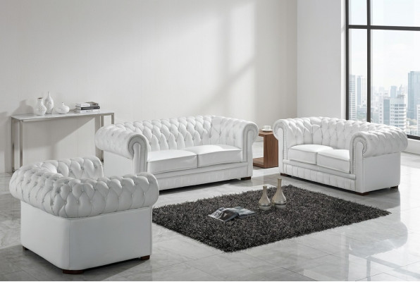 Chesterfield Set di divani classici da soggiorno, divano componibile con divano in velluto