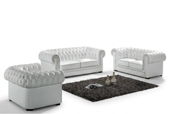 Chesterfield Set di divani classici da soggiorno, divano componibile con divano in velluto
