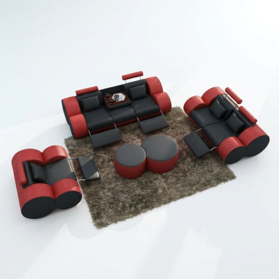 Divano moderno per il soggiorno, set di poltrone imbottite, divani design 3+2+1.