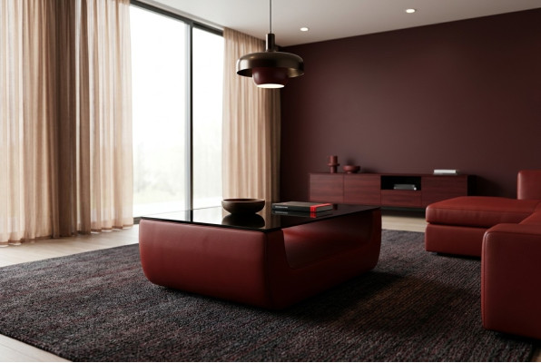 Tavolo in vetro Design Tavoli Moderni Divano da Salotto in Pelle Soggiorno Tavolino