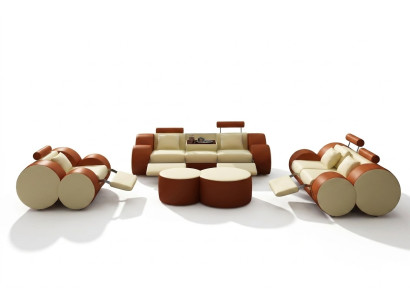 Set di divani imbottiti di design in pelle XXL divano 3+2+1 moderno divani sofa
