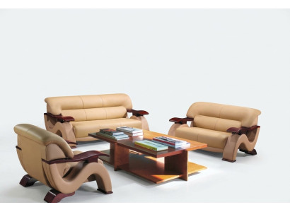 Set di divani moderno di design divano divano poltrona set divani in pelle di lusso.