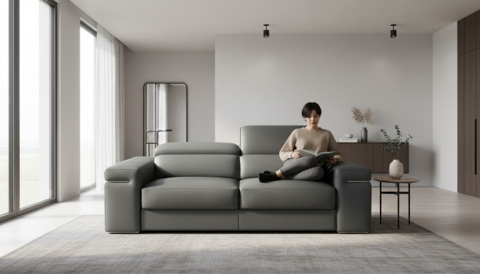 Divano in pelle Divano Angolare Set Design Moderno 3+2+1 Divani 8020