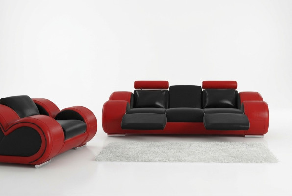 Divano in pelle Divano angolare a 3 posti Design Moderno Sofa 3 posti Berlino