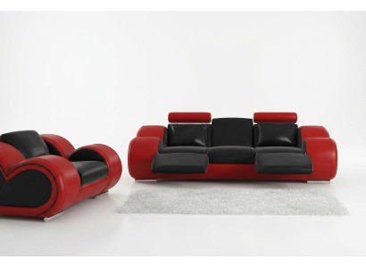 Divano in pelle Divano angolare a 3 posti Design Moderno Sofa 3 posti Berlino