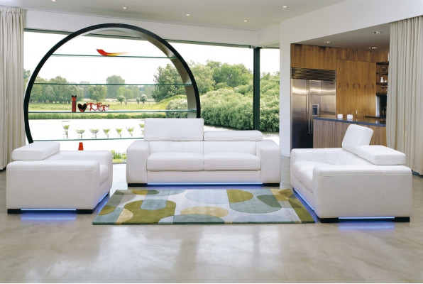 Divano XXL grande a 3 posti (senza 2+1) poltrona divano imbottito sofa divani, sedile in pelle.