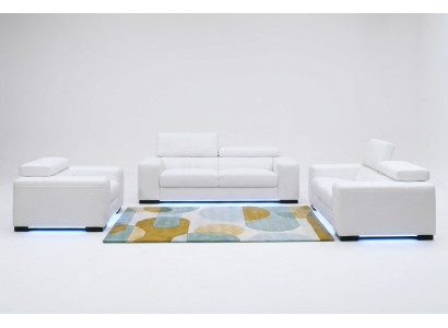 Divano XXL grande a 3 posti (senza 2+1) poltrona divano imbottito sofa divani, sedile in pelle.