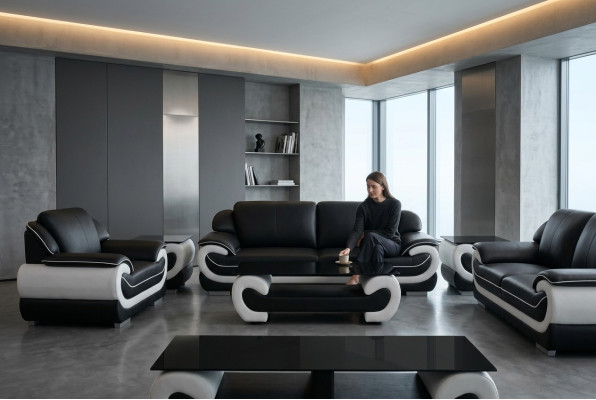 Divano in pelle divano angolare 3 posti design moderno Sofà.