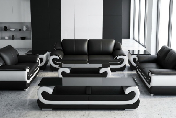 Divano in pelle divano angolare 3 posti design moderno Sofà.