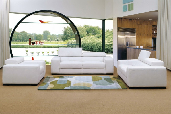 Sofà design divano 3+2 set imbottito in pelle divano decorativo soggiorno