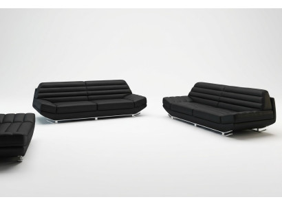 Set divano design 3+2 in pelle per il salotto