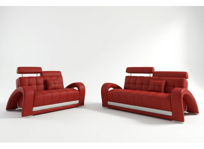 Divano in pelle Angolare con 3+2 posti design moderno 2232.