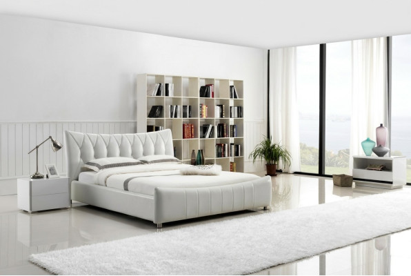 Design moderno Letto XXL Letti Hotel di lusso Stile doppio in pelle 140 160