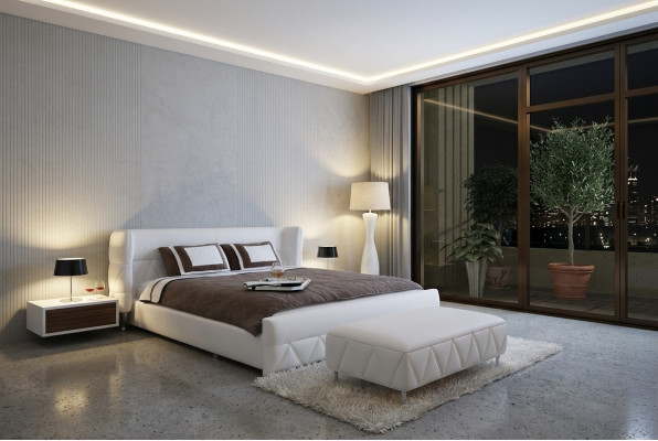 Design moderno Letto Hotel XXL Letti Stile di lusso Matrimoniale in pelle 140 160 180x200cm