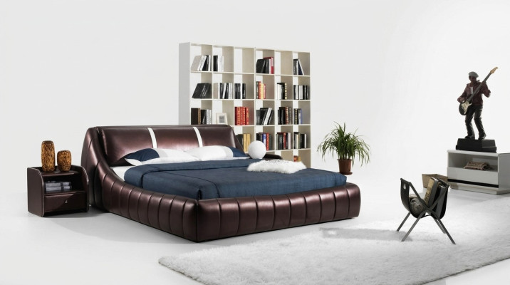 Design moderno dell'hotel Letto XXL Letti Stile di lusso in pelle matrimoniale 140 160 180x200cm.