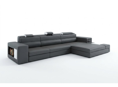 Design XXL Grande divano ad angolo imbottito angolare Forma a L divano in pelle Set di divani