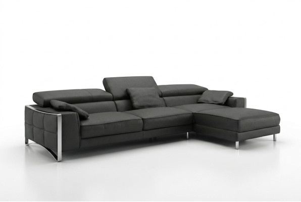 Design angoli XXL Grande divano angolare imbottito in pelle Divani in set