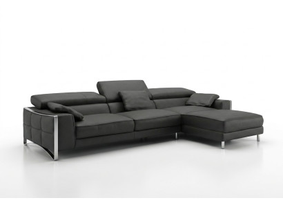 Design angoli XXL Grande divano angolare imbottito in pelle Divani in set