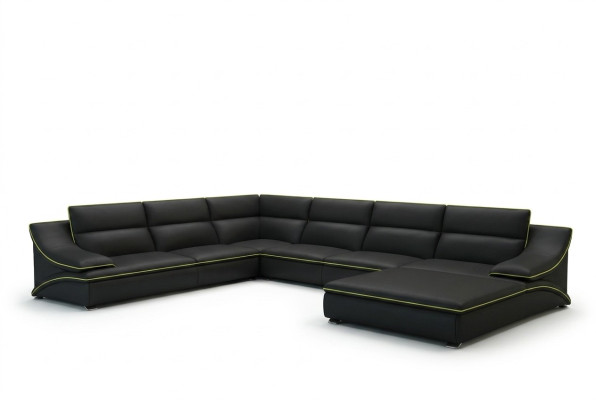 Design XXL Grandi Angoli Imbottiti Angolo Divano Divano in Pelle Set di Divani