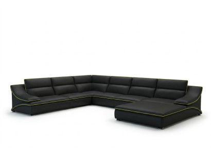 Design XXL Grandi Angoli Imbottiti Angolo Divano Divano in Pelle Set di Divani
