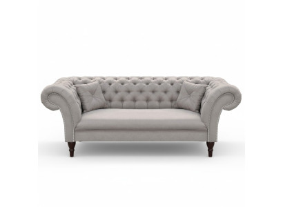 Divano design Chesterfield rivestito in pelle tessuto sofà divani divani 3 posti nuovo