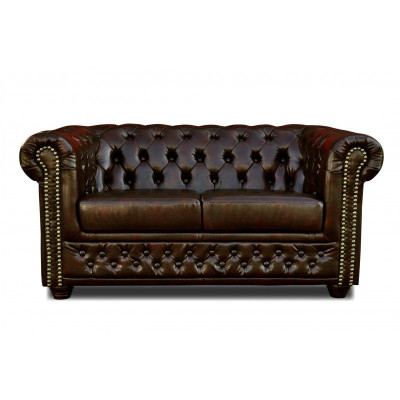 Divano Chesterfield York a 2 posti con funzione letto, divano imbottito, divani nuovi.