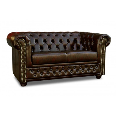 Divano Chesterfield York a 2 posti con funzione letto, divano imbottito, divani nuovi.