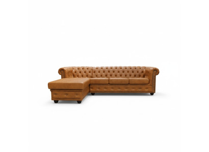 Chesterfield divano in pelle Divano Divano angolare in pelle Set di divani Imbottito angolo Divani