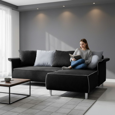 Design divano ad angolo con funzione letto divano imbottito sedile divani a angolo divano letto