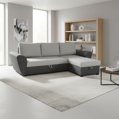 Design divano ad angolo con funzione letto Alina divano imbottito sedile divani ad angolo nuovi