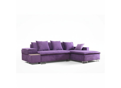 Divano angolare design a L con funzione letto, divano angolare imbottito, nuovi tessuti.