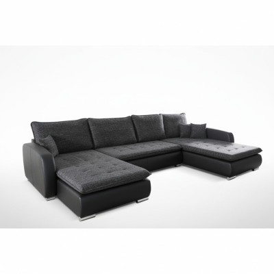 Design divano angolare Elena con funzione letto, divano, imbottito, seduta, divani angolari XXL, nuovo.