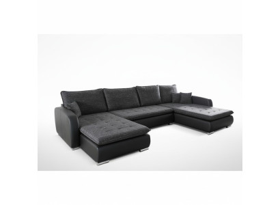 Design divano angolare Elena con funzione letto, divano, imbottito, seduta, divani angolari XXL, nuovo.
