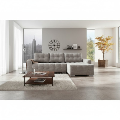 Divano angolare con design Loft con funzione letto, divano, imbottito, sedile, angolo, divani, divano letto.