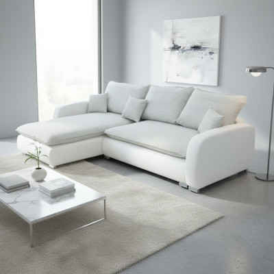 Design divano ad angolo tessuto funzione letto divano imbottito seduta divani angolari divano letto