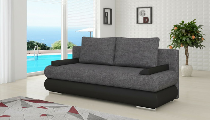 Divano letto design in tessuto a 3 posti per camera degli ospiti.