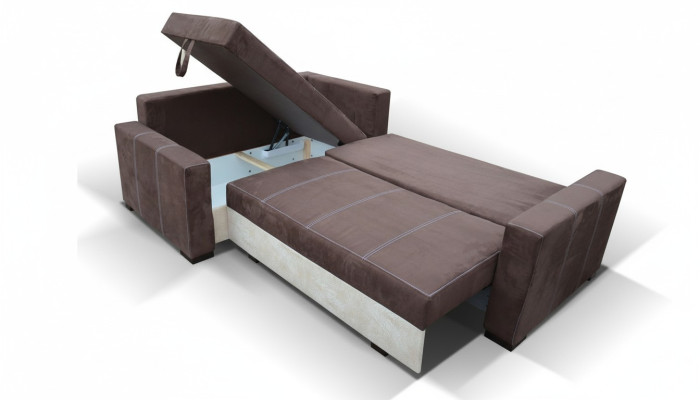 Divano letto design Divano Imbottito Angolare in Tessuto per Soggiorno Cuscino Sofà