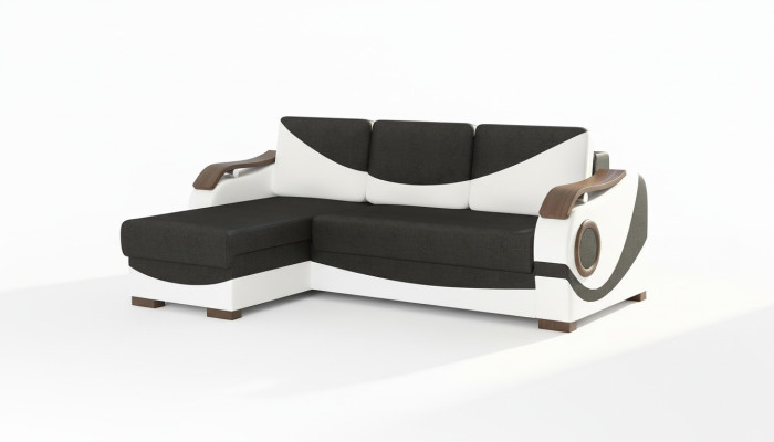 Divano angolare con design Perto, funzione letto, rivestimento in tessuto. Divani, sofà, letti.