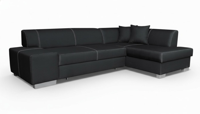 Divano angolare design con funzione letto, divano, divani in pelle e tessuto imbottito nuovo.