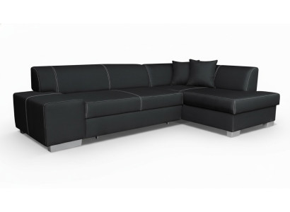 Divano angolare design con funzione letto, divano, divani in pelle e tessuto imbottito nuovo.
