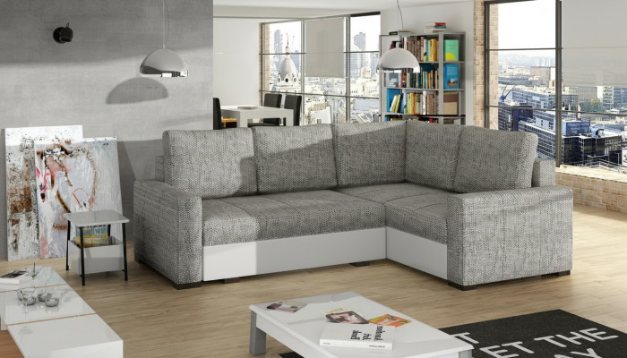 Divano angolare design con funzione letto in pelle o tessuto, divani nuovi a 1469€.