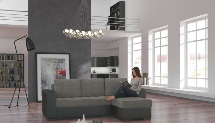 Divano angolare design Divano imbottito Divano ad angolo Letto divano Divano componibile Salotto Letto