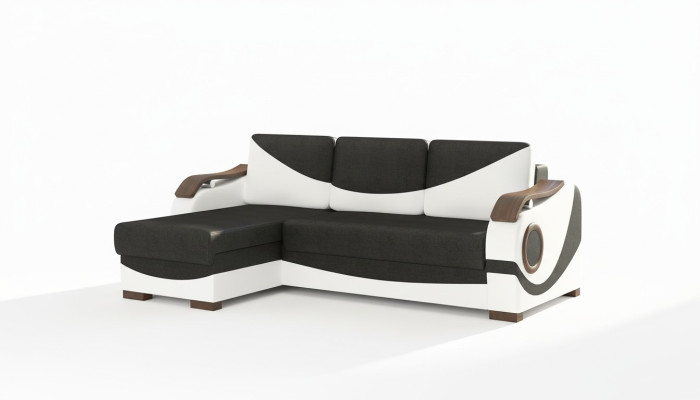 Funzione letto Divano letto angolare con funzione tessuto in tessuto in tessuto da divano.