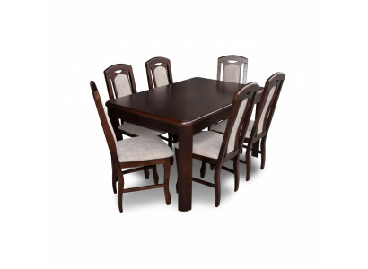 6 sedie + tavolo set da pranzo XXL set di sedie in legno tavolo