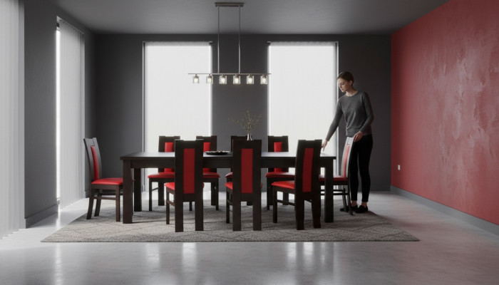 Tavoli da pranzo Set da pranzo in legno Tavolo da pranzo con sedie