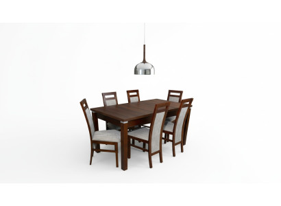 Tavolo + 6 sedie Design sala da pranzo set di sedie Tavoli da pranzo