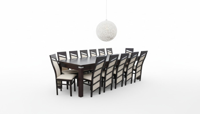 Design set da pranzo con tavolo e 12 sedie - set da pranzo.