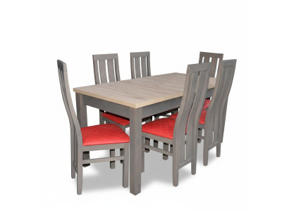 Tavolo da pranzo, set di sedie, tavolo, sedia, set per sala da pranzo, set di design.