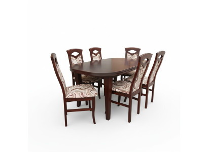 Tavolo da pranzo Soggiorno tavolo Sedia Set Sala da pranzo Set di sedie Design 6 sedie